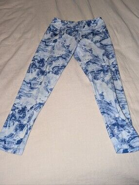 Jumping Beans Blue Marbled Athletic Leggings Girls Size 6